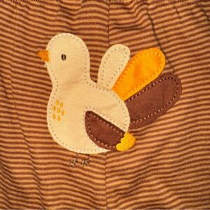 Carter's Adorable Thanksgiving Baby “ Bottoms” Turkey Appliqué NWOT ’